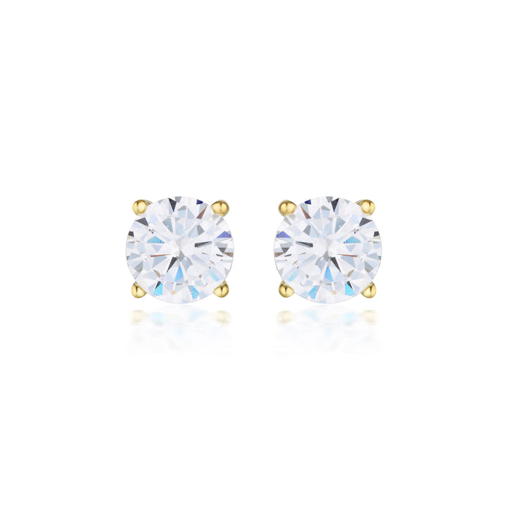 Georgini Gold Moissanite Studs 2tcw In 9ct Yellow Gold