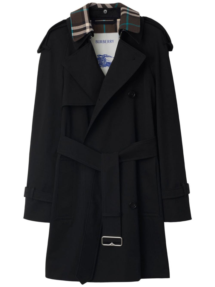 Burberry Gabardine Coats Black