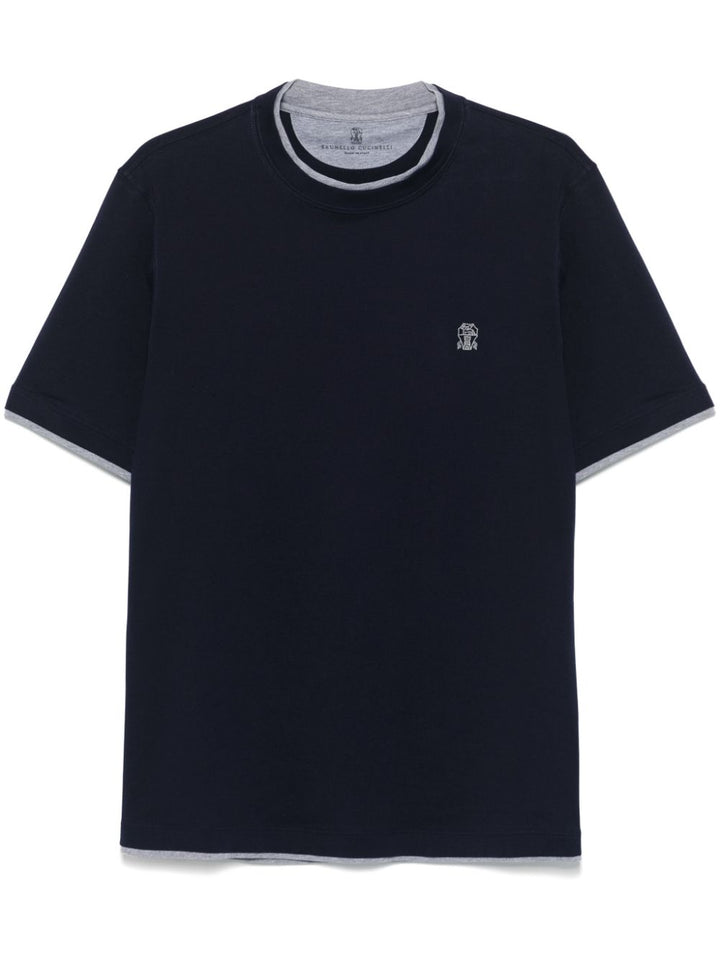 Brunello Cucinelli T-shirts and Polos Blue