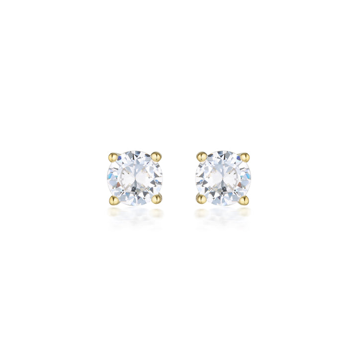 Georgini Gold Moissanite Studs 1tcw In 9ct Yellow Gold