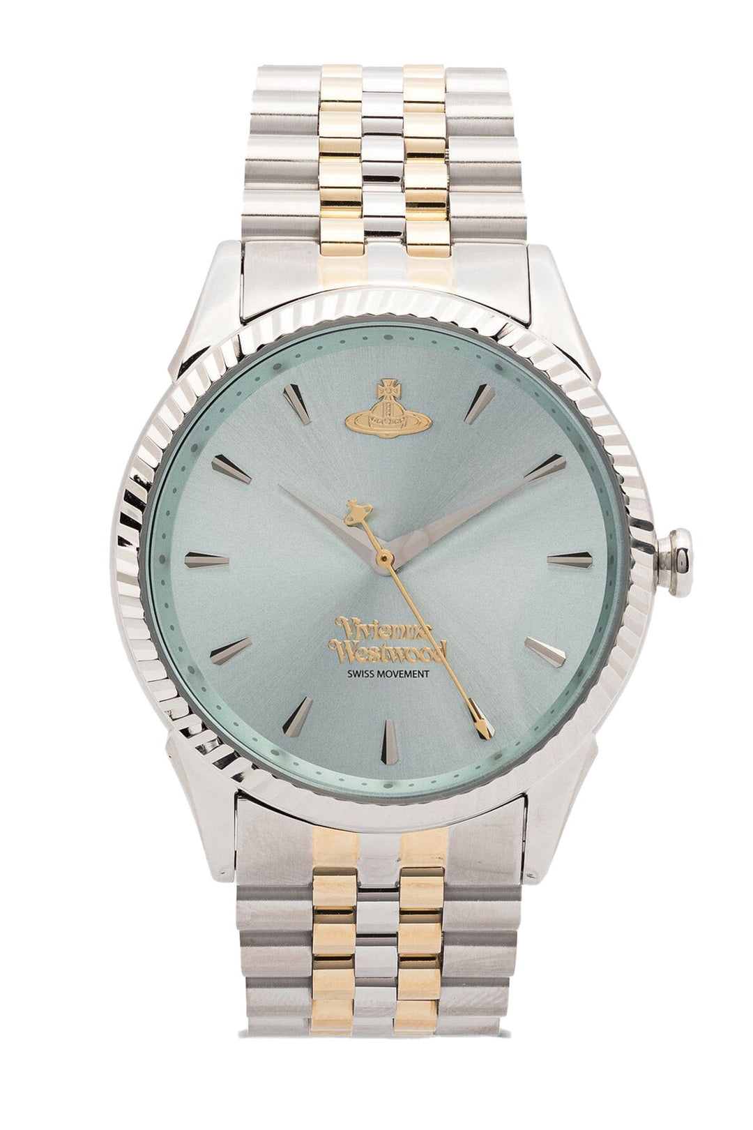 Vivienne Westwood Seymore Green Dial Two Tone Strap Watch