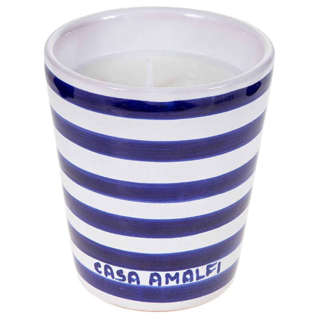 Casa Amalfi Blue Grotto Hand Painted Vase Candle Acqua Marine