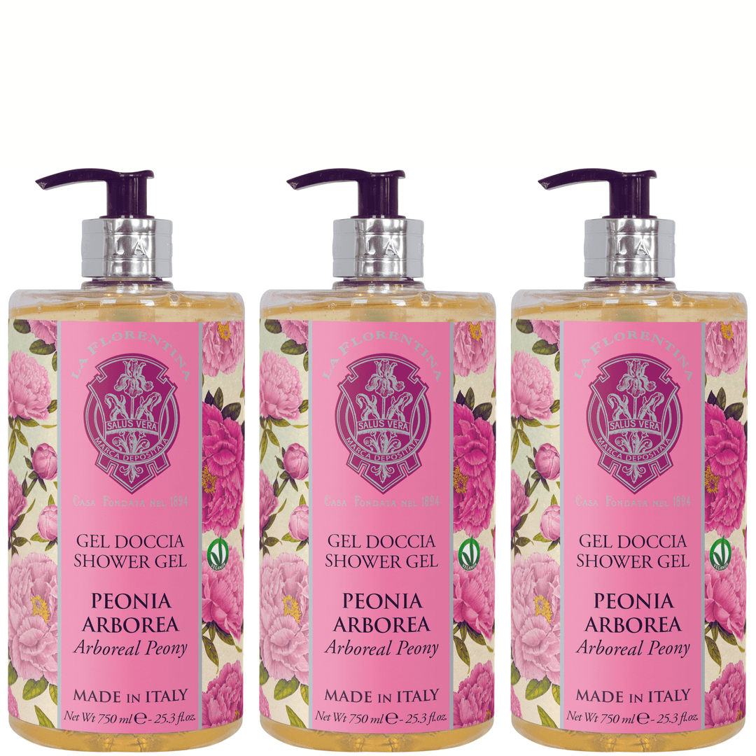 La Florentina Bath Foam & Shower Gel La Florentina Arboreal Peony Shower Gel 750ml Set of 3pcs La Florentina Arboreal Peony Set of 3pcs Shower Gel Bottle Pump 750ml  Brand