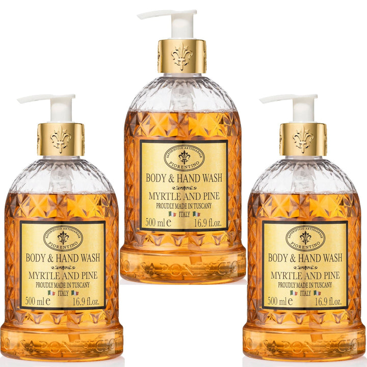 Saponificio Artigianale Fiorentino Body and Hand Wash w/ Soap Bundles Body & Hand Wash Myrtle & Pine Bundle Set 3Pcs Body & Hand Wash Myrtle & Pine Bundle Set 3Pcs Brand