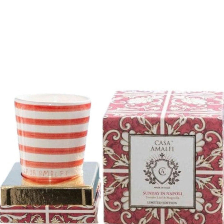 Casa Amalfi Candle Casa Amalfi Sunday In Napoli Hand Painted Vase Candle Tomato Leaf & Magnolia Casa Amalfi Sunday In Napoli Hand Painted Vase Candle Tomato Leaf & Magnolia Brand