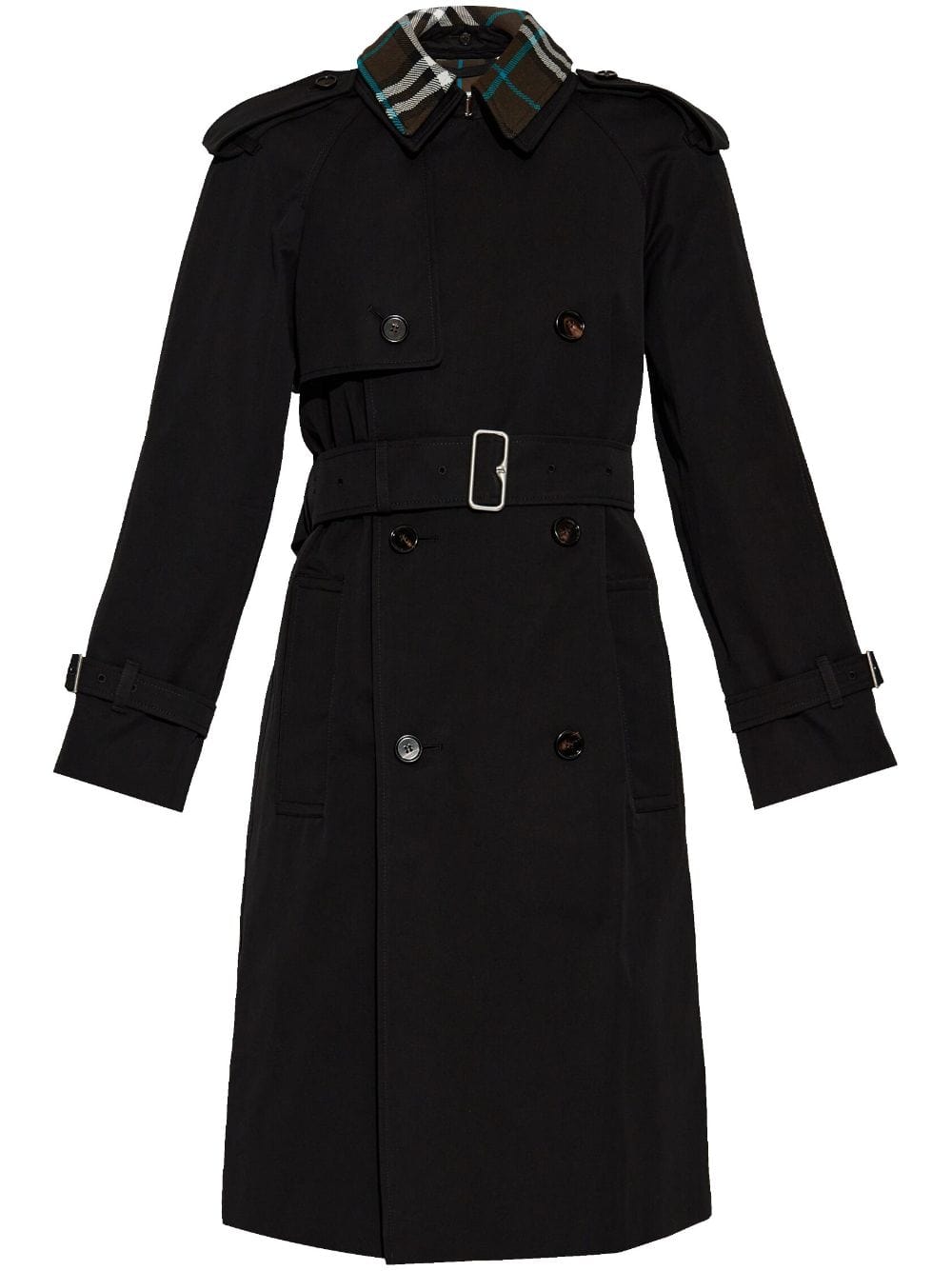 Burberry Coats Burberry Coats Black Black cotton coat with detachable collar and Vintage Check lining. Brand