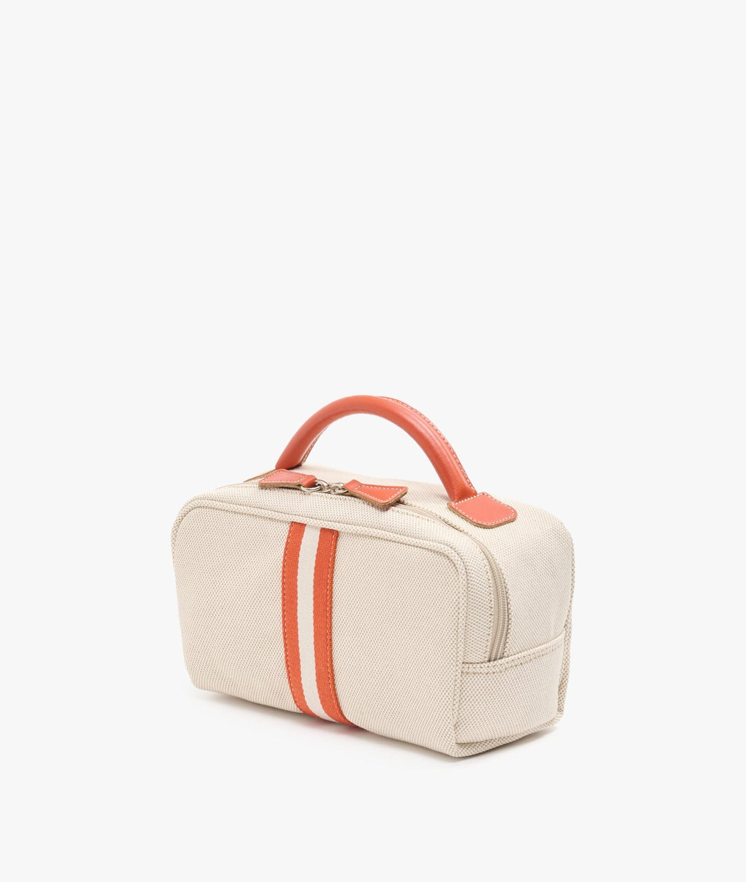 MyStyleBags Cosmetic & Toiletry Bags My Style Bags Berkeley Positano Cosmetic Bag Natural With Orange Stripes Brand