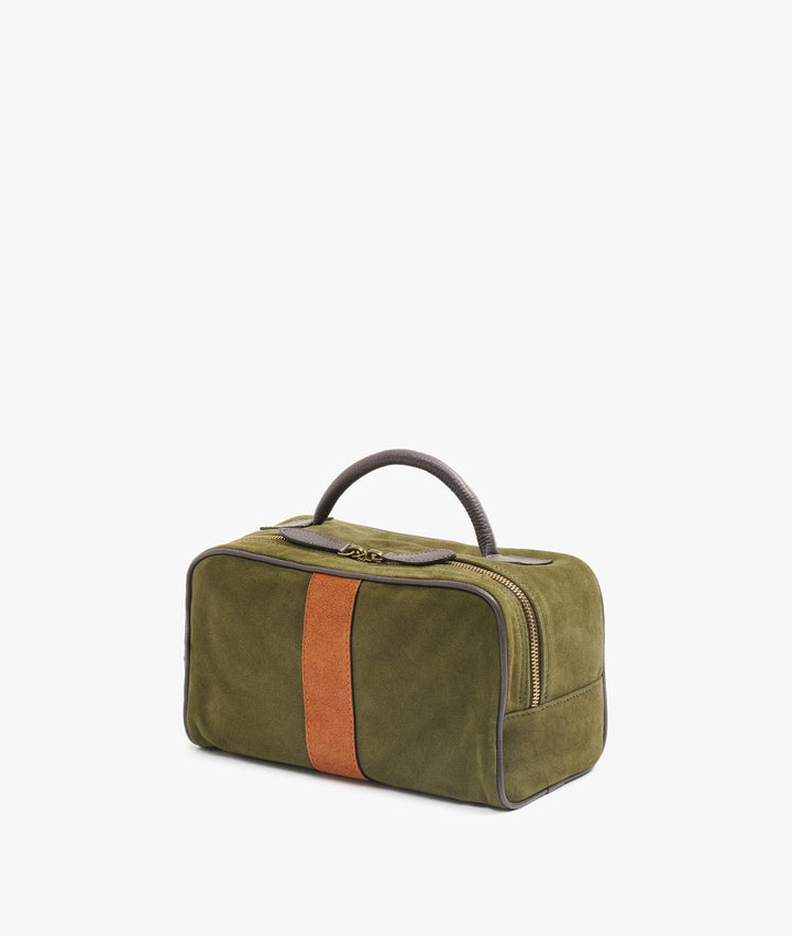 My Style Bags Cosmetic & Toiletry Bags My Style Bags Berkeley Twin Deluxe Toiletry Travel Bag in Green/Orange Stripe for Men Brand