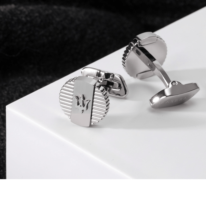 Maserati Cufflinks Maserati Leggenda Silver Cufflinks Brand