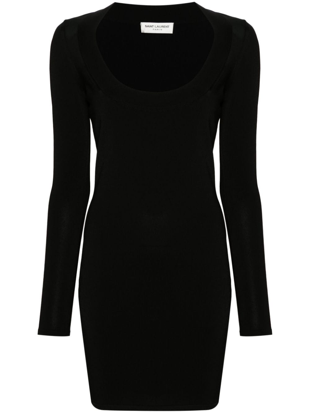 Saint Laurent Dresses Saint Laurent Black Ribbed Knit Long Sleeve Dress Saint Laurent Black Ribbed Knit Long Sleeve Dress I at Italian Luxury Group Brand