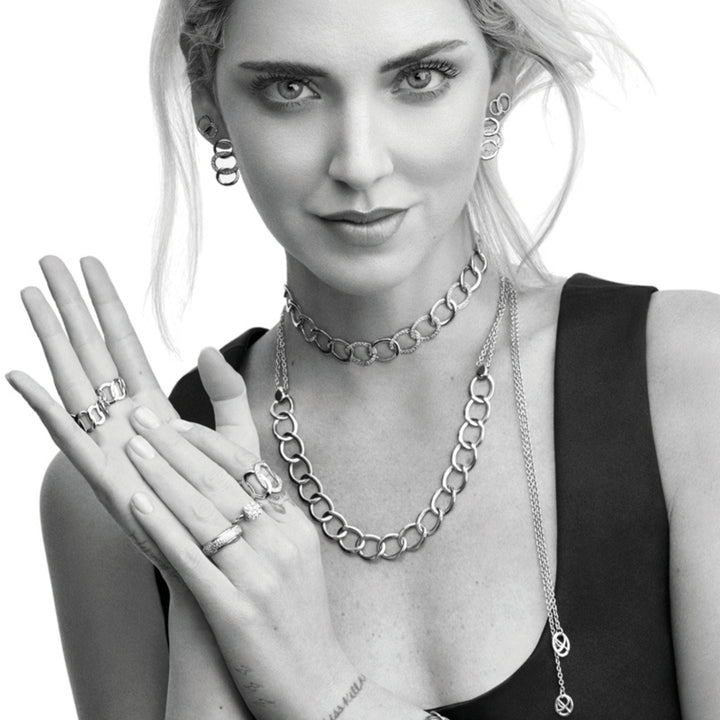 Chiara Ferragni Earrings Chiara Ferragni Diamond Heart White Tri-stone Earrings Brand