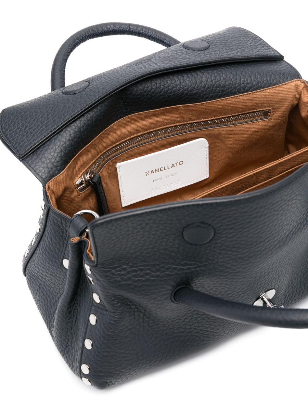 Zanellato Handbag UNI Zanellato Midnight Black Handbag Zanellato Midnight Black Leather Handbag at Italian Luxury Group Brand