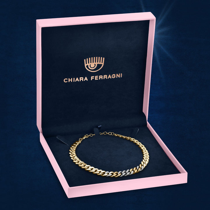 Chiara Ferragni Necklace Chiara Ferragni Chain Collection Big Chain Gold Necklace Brand