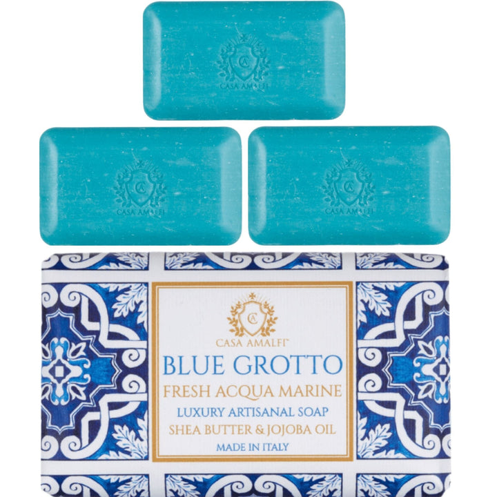 Casa Amalfi Set of Body Soaps Casa Amalfi Blue Grotto Body Soap - Fresh Acqua Marine 150g Set of 3Pcs Blue Grotto Body Soap 100% Vegan Natural  Brand