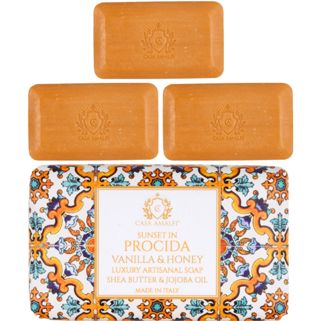 Casa Amalfi Set of Body Soaps Casa Amalfi Sunset In Procida Body Soap - Vanilla & Honey 150g Set of 3Pcs Casa Amalfi Sunset In Procida Body Soap - Vanilla & Honey 150g Set of 3Pcs Brand