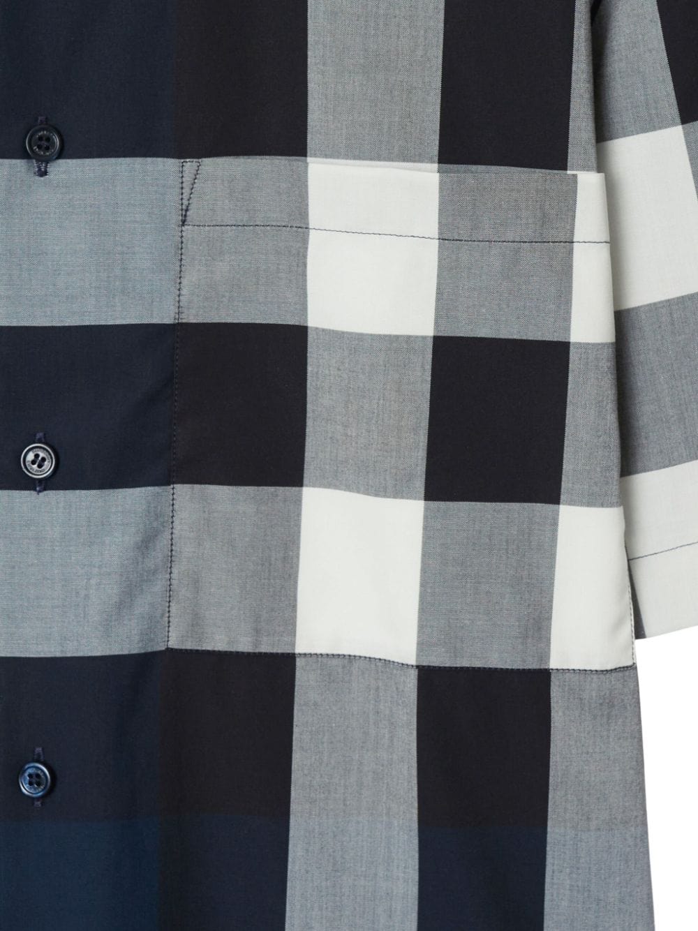 Burberry Shirts Burberry Shirts Blue Burberry Navy blue check cotton shirt with classic collar and short sleeves. Brand