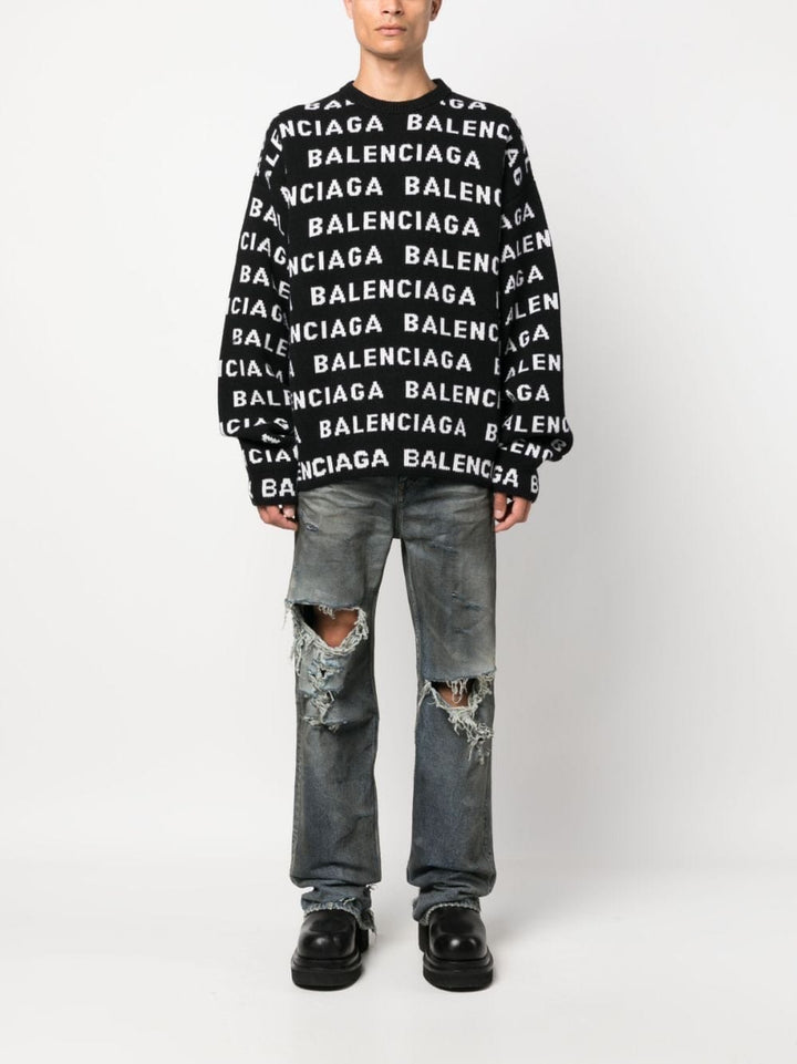 Balenciaga Topwear S Balenciaga Sweaters Black Balenciaga Sweaters Black Brand