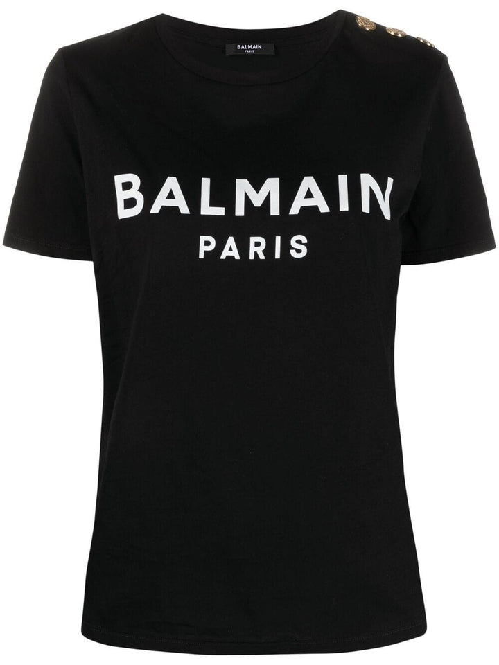 Balmain Topwear S Balmain T-shirts and Polos Black Balmain T-shirts and Polos Black Brand