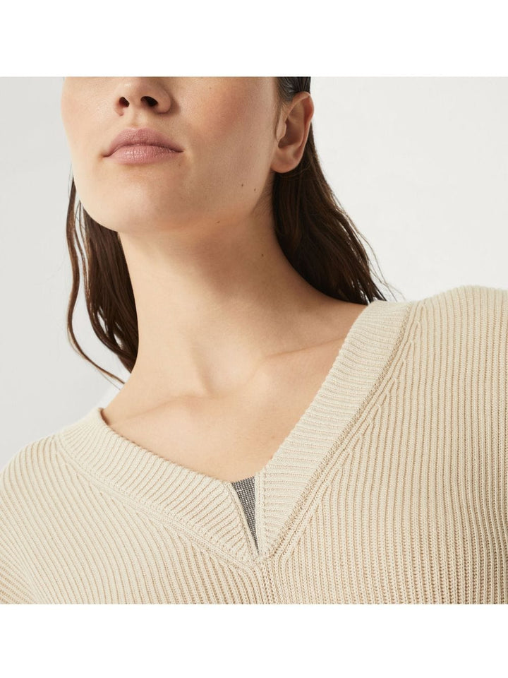 Brunello Cucinelli Topwear Brunello Cucinelli Sweaters Beige Brunello Cucinelli Sweaters Beige Brand