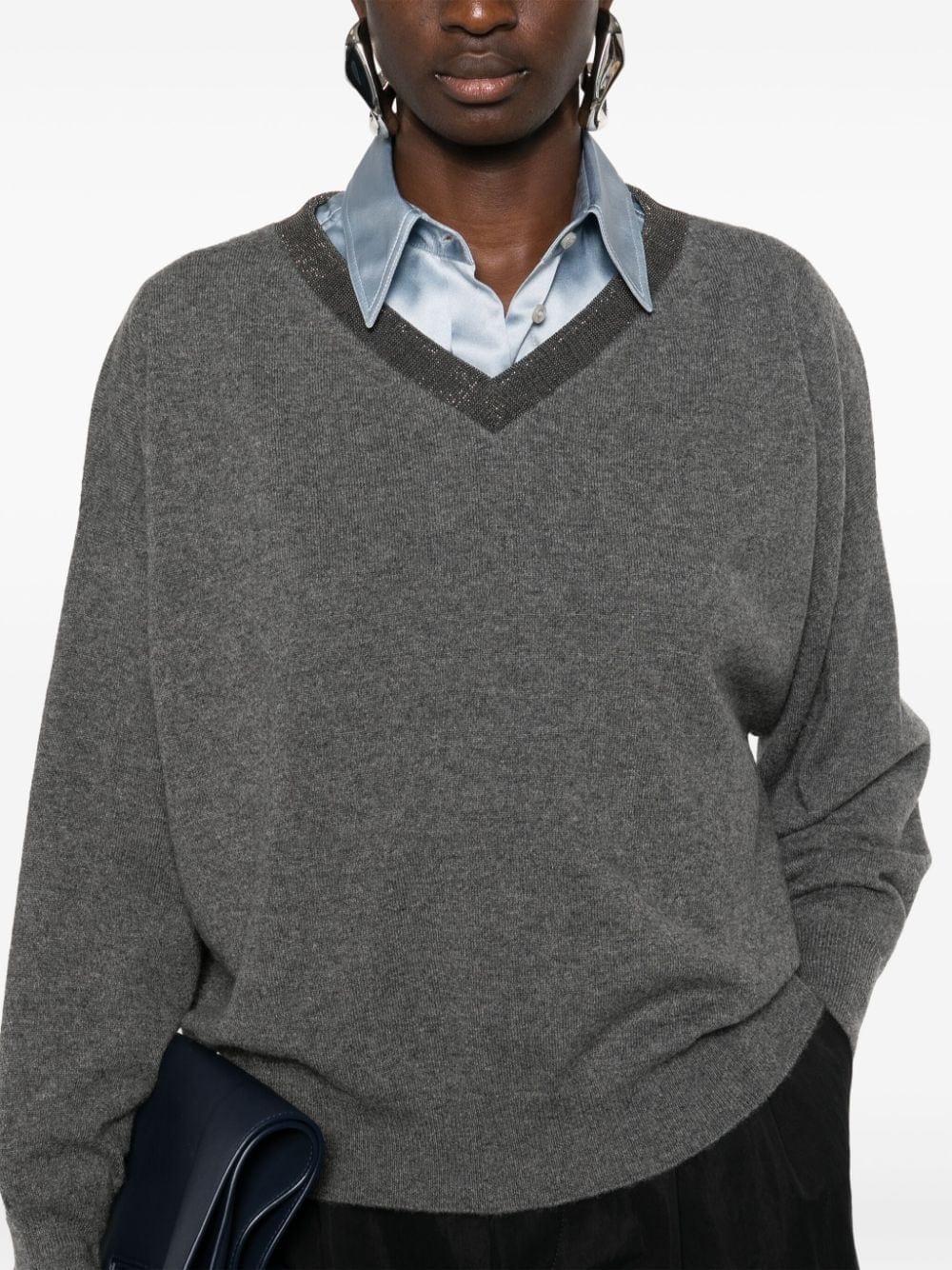 Brunello Cucinelli Topwear M Brunello Cucinelli Sweaters Grey Brunello Cucinelli Sweaters Grey Brand