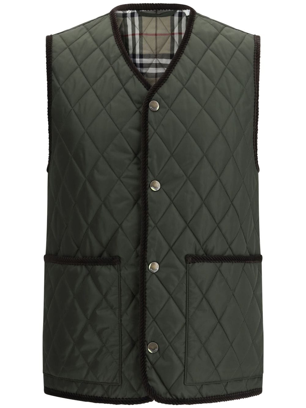 Burberry Topwear Burberry Sweaters Green Burberry olive green jacket with press-stud fastening and patch pockets. Brand