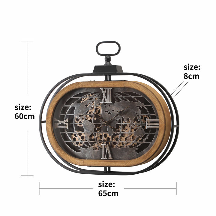 Chilli Wall Clock Colombo Oval Moving Cogs Wall Clock Brand