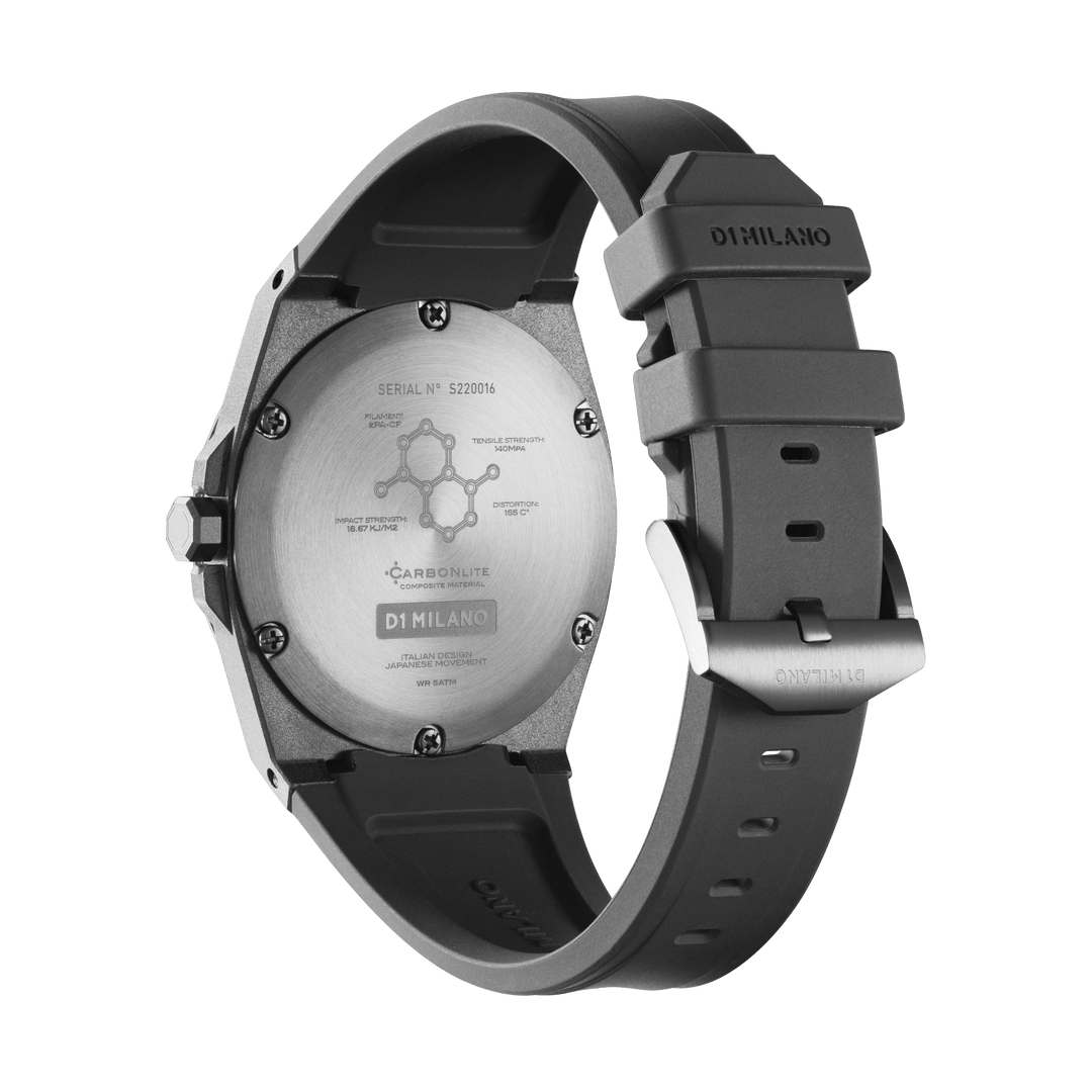 D1 Milano Watch D1 Milano Carbonlite Grey 40.5mm Watch Brand