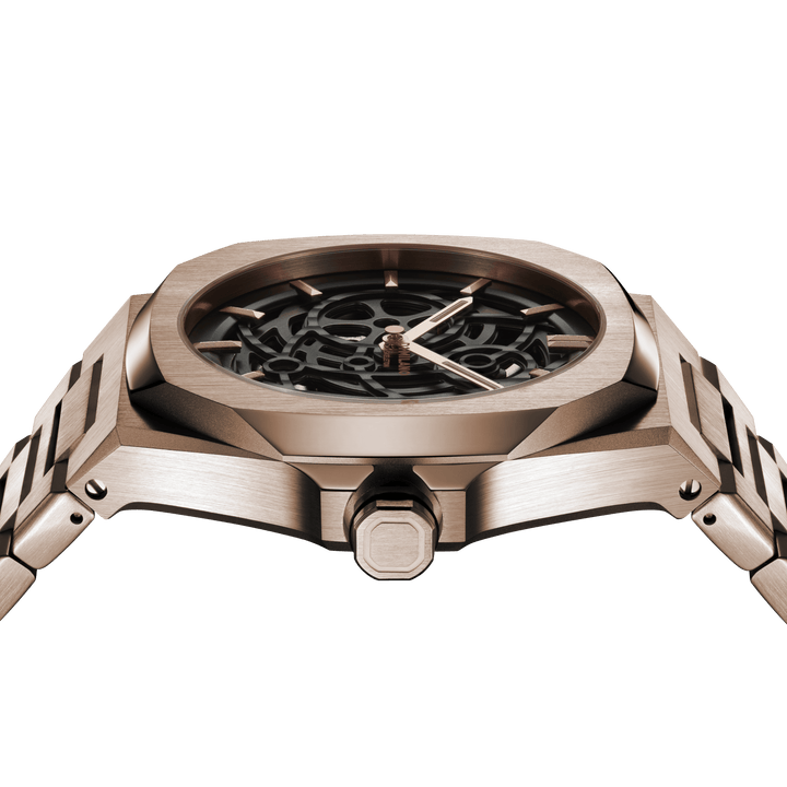 D1 Milano Watch D1 Milano Rose Gold Skeleton Automatic Watch Brand