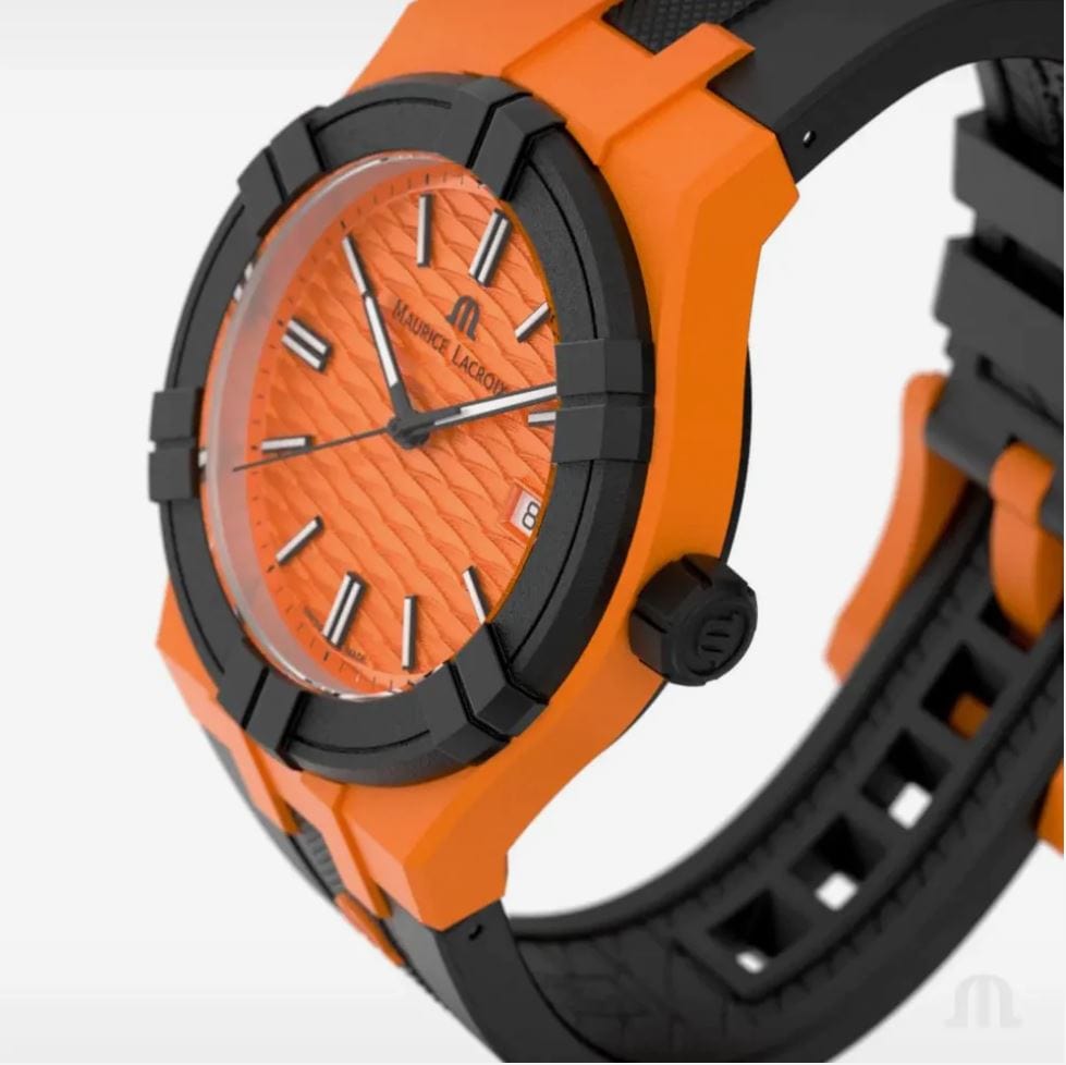 Maurice Lacroix Watch Maurice Lacroix Swiss-made AIKON #Tide Date 40mm Authentic Watch Orange Maurice Lacroix Swiss-made AIKON #Tide Date 40mm Authentic Watch I Buy Brand