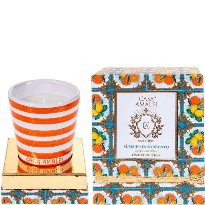 Casa Amalfi Summer In Sorrento Hand Painted Vase Candle A Citrus Love Affair