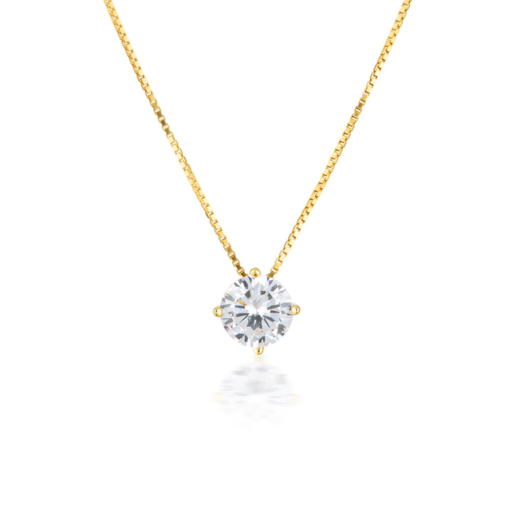 Georgini Gold Moissanite Pendant 1tcw In 9ct Yellow Gold